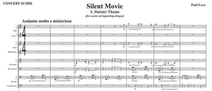 Partitur von Silent Movie