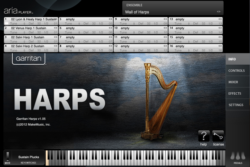 Garritan Harps - Screenshot