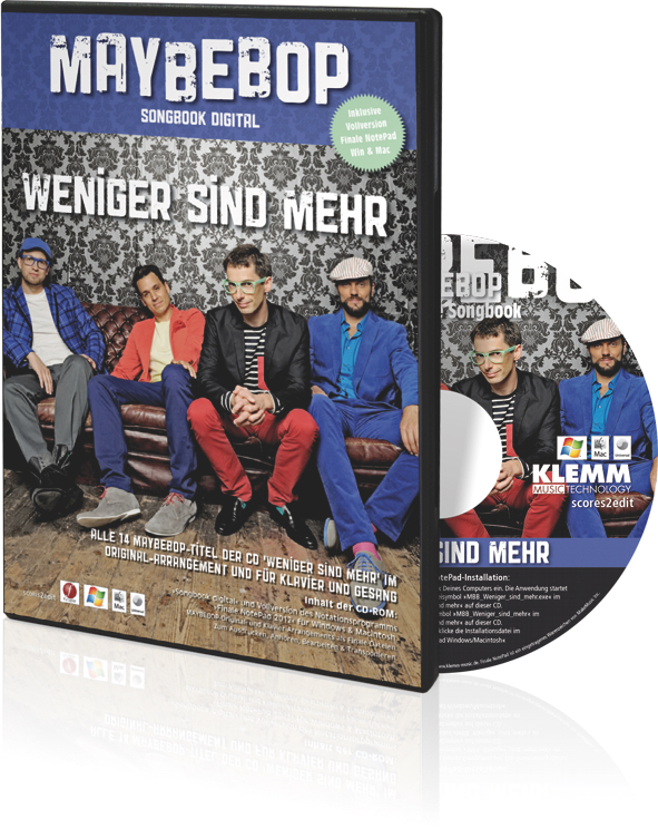Maybebop „Weniger sind mehr“ - Digitale Notenausgabe auf CD – Bild 2