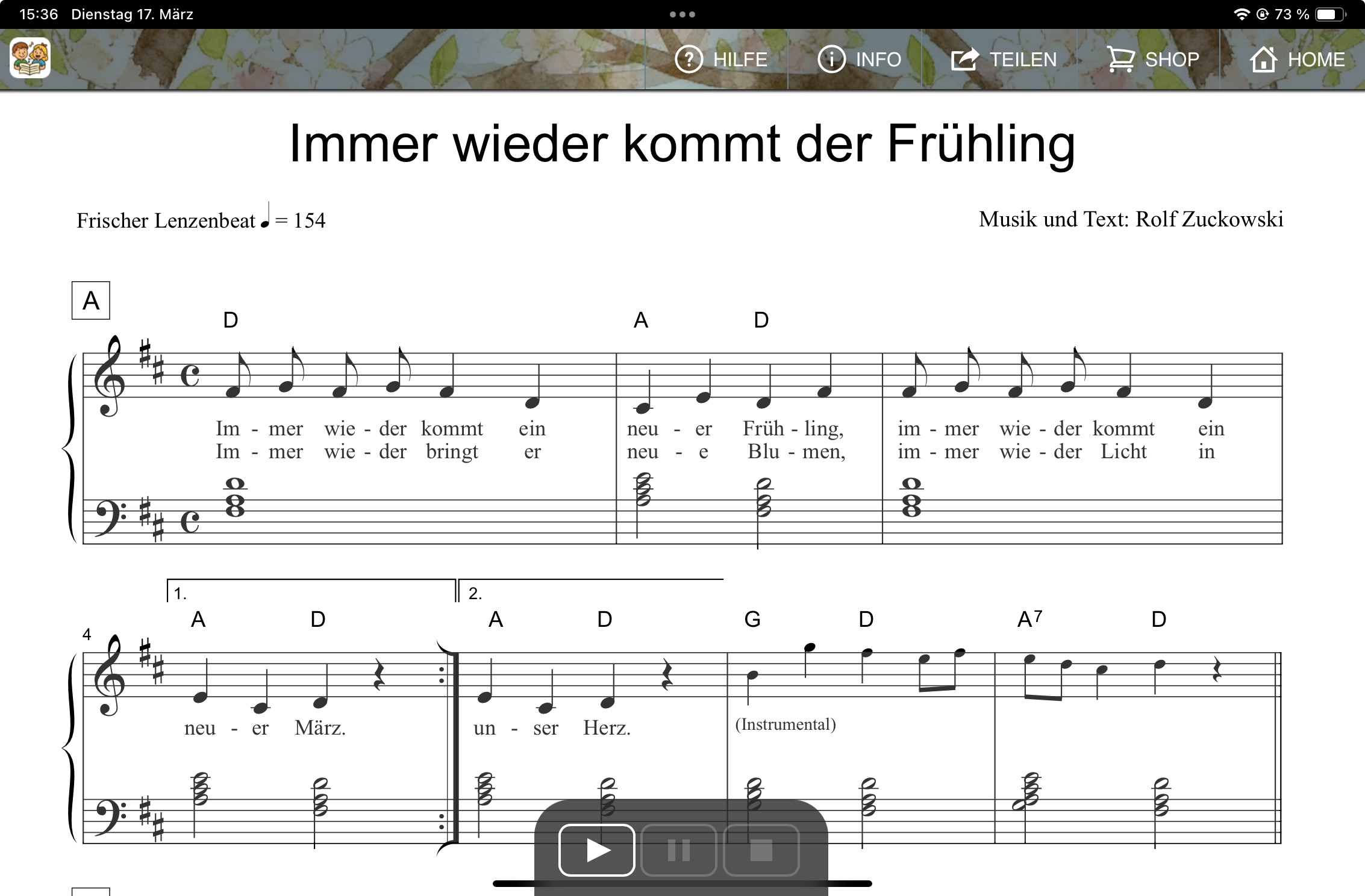 Bildschirmfoto App »Rolf Zuckowski - Das Beste«