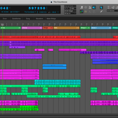Digital Performer 12 Arrangement-Streifen